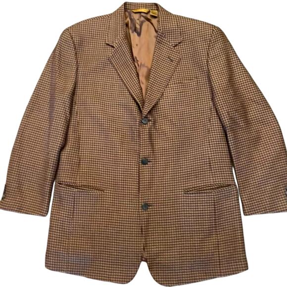 Donna Karan Blazer Wool Cashmere Houndstooth - Picture 2 of 9